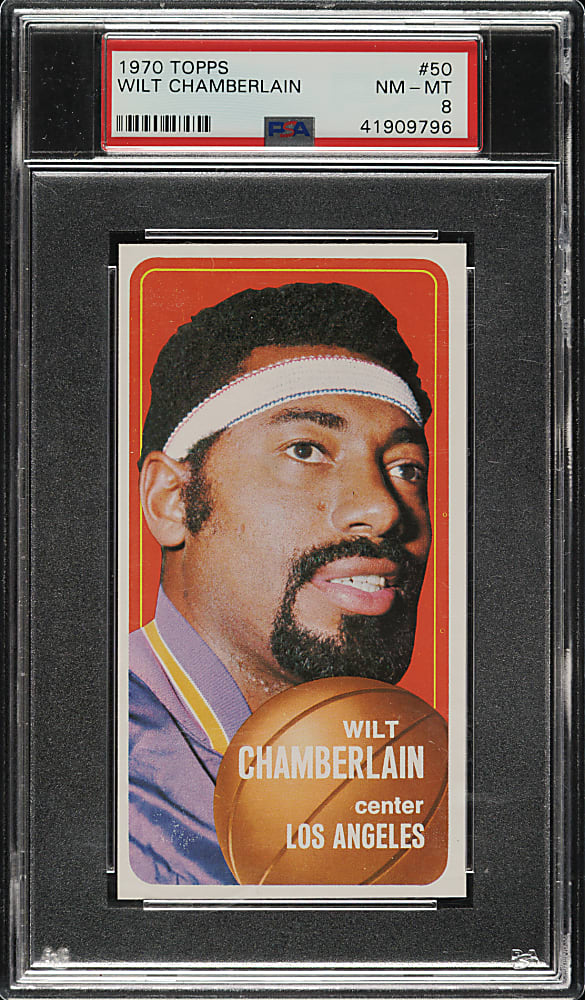 1970-1971 Topps Basketball #50 Wilt Chamberlain PSA NM-MT 8