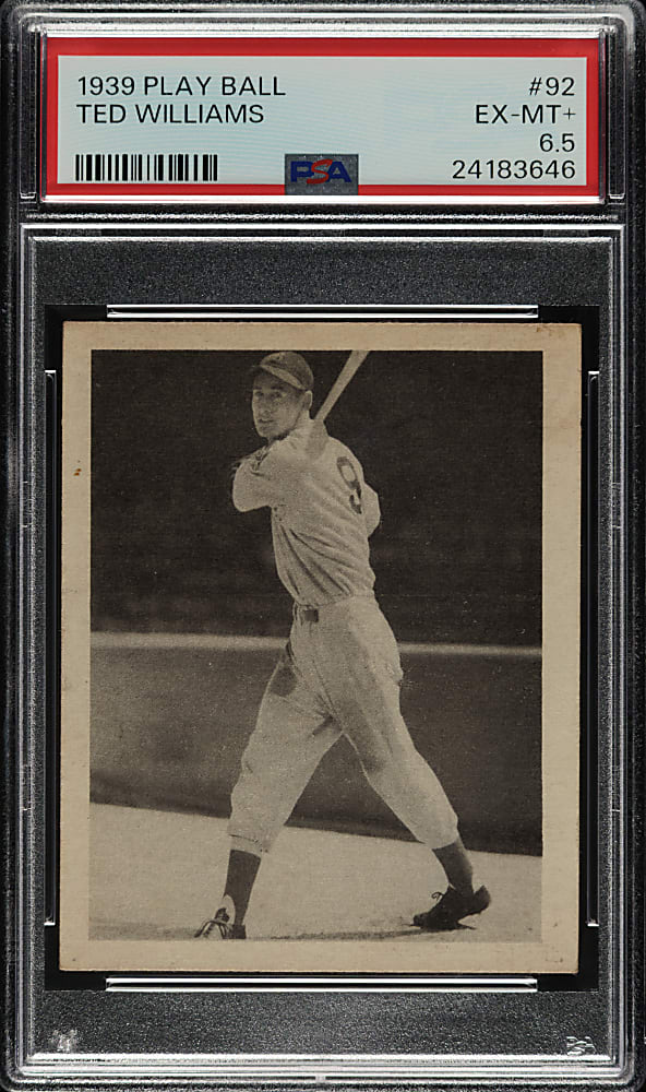 1939 R334 Play Ball #92 Ted Williams Rookie PSA EX-MT+ 6.5