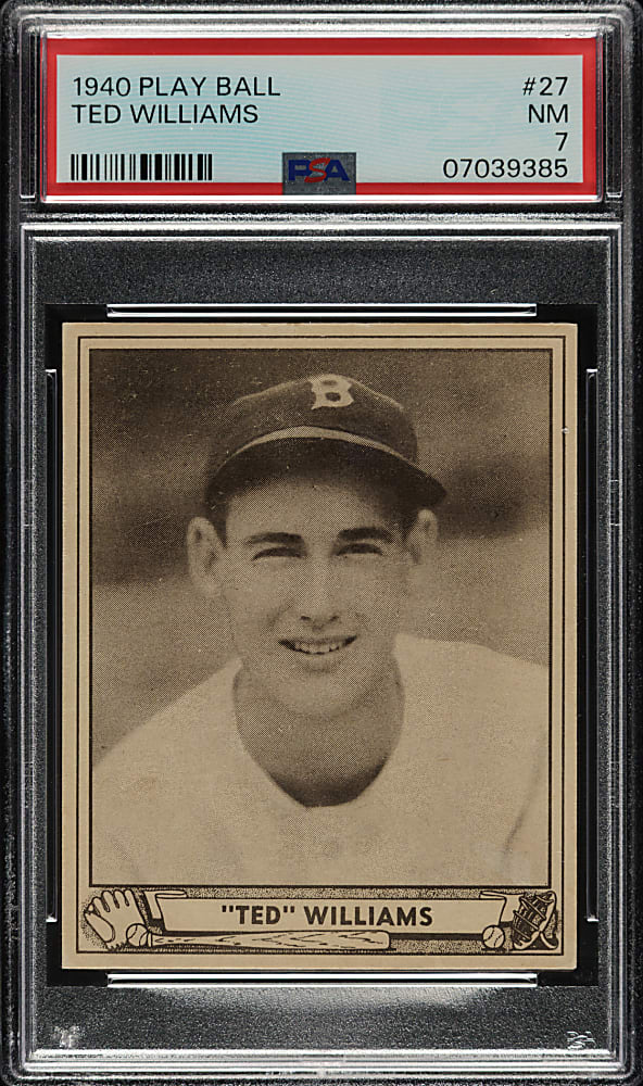 1940 R335 Play Ball #27 Ted Williams PSA NM 7