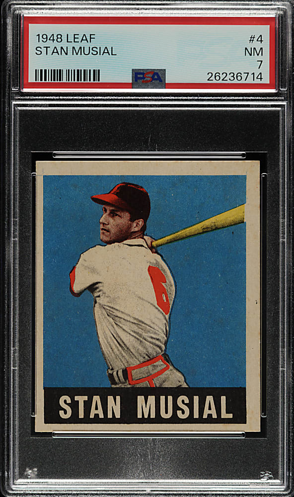 1948-1949 Leaf #4 Stan Musial Rookie PSA NM 7