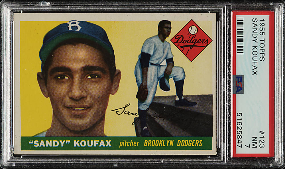 1955 Topps #123 Sandy Koufax Rookie PSA NM 7