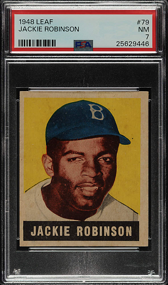 1948-1949 Leaf #79 Jackie Robinson Rookie PSA NM 7
