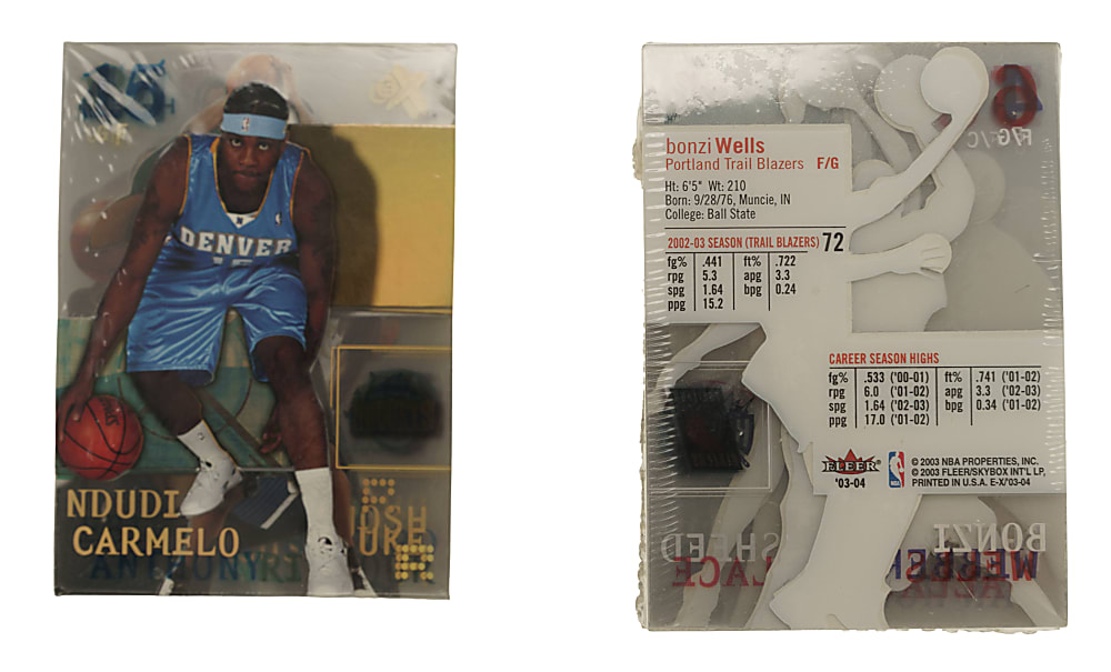 2003-2004 Fleer E-X Basketball Unopened Complete Set (102 Cards) Including Carmelo Anthony and LeBron James Rookies