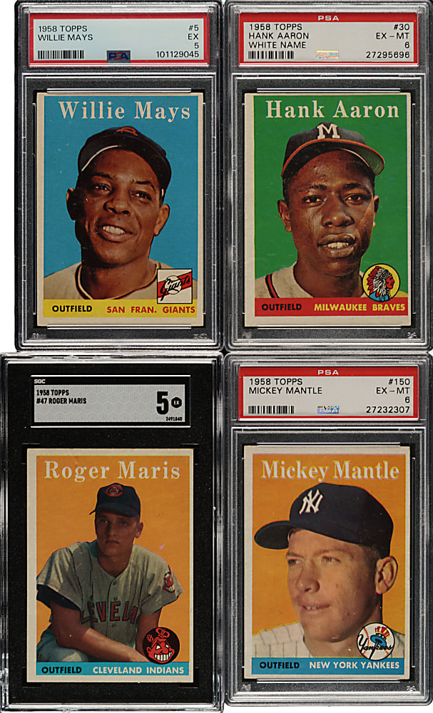 1958 Topps Complete Set (494) Including 30 PSA- and SGC-Graded Cards Plus 15 Variations