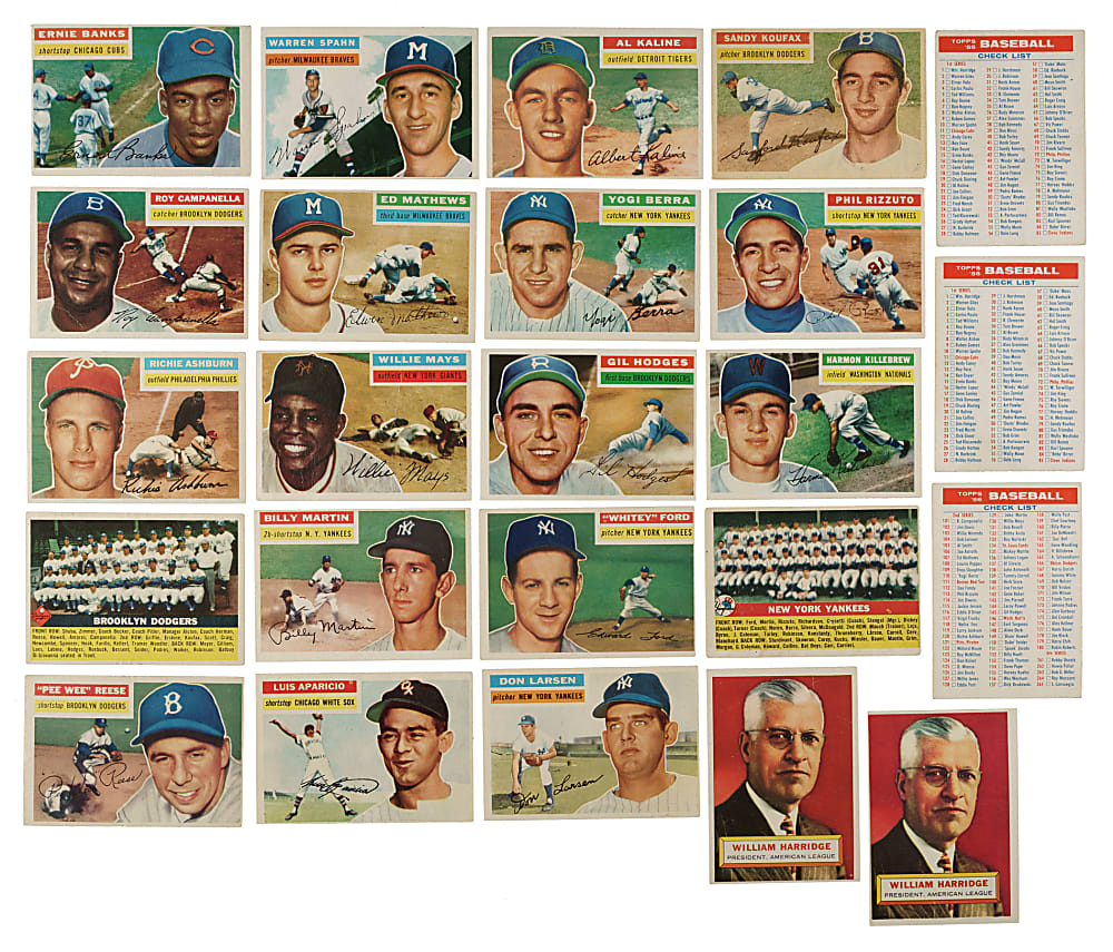 1956 Topps Complete Set (340) Plus Two Checklists