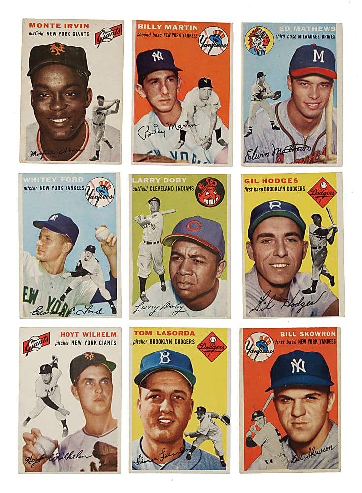 1954 Topps Complete Set (250) Including 15 PSA- and SGC-Graded Cards