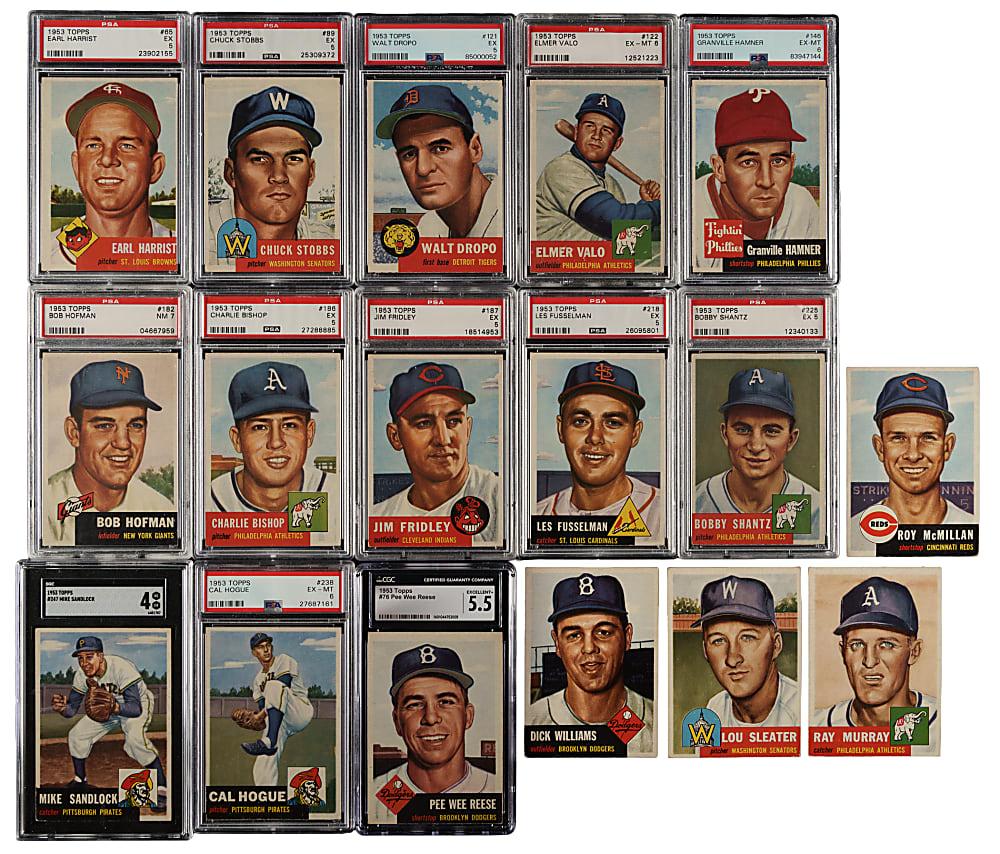 1953 Topps Collection (81) Including 17 PSA- and SGC-Graded Cards