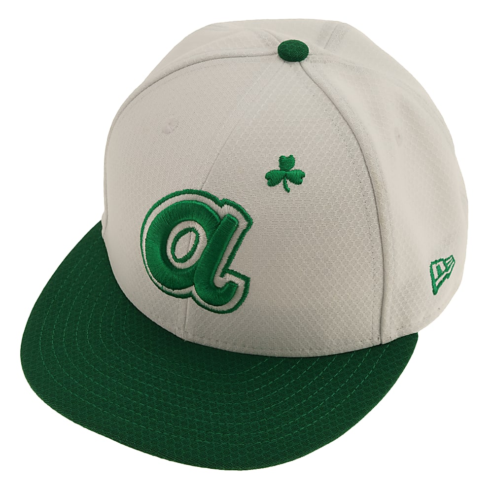 March 17, 2019 Freddie Freeman Atlanta Braves Game-Used St. Patrick's Day Cap - MLB