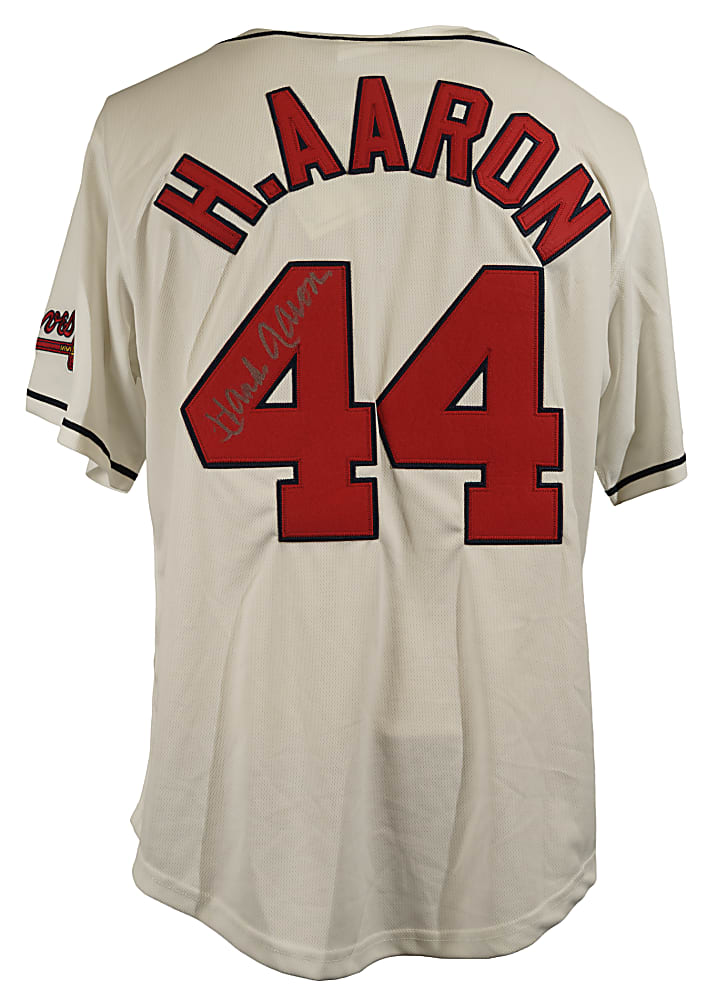 Hank Aaron Signed Atlanta/Milwaukee Braves Jersey