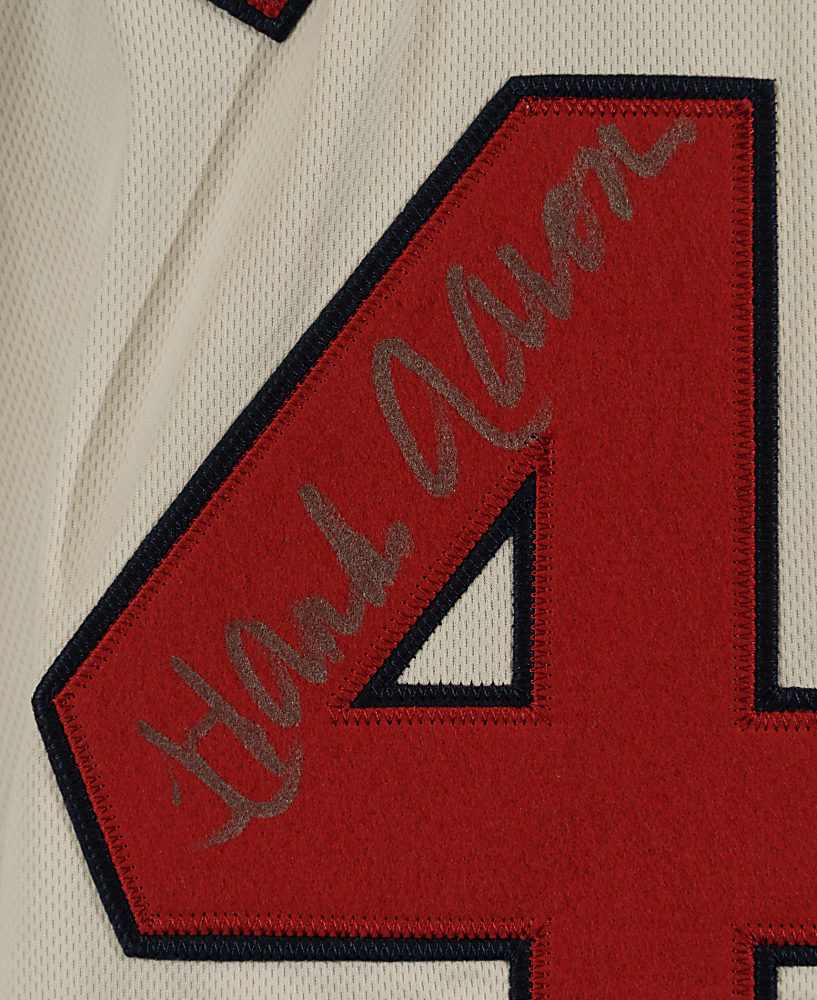 Hank Aaron Signed Atlanta/Milwaukee Braves Jersey