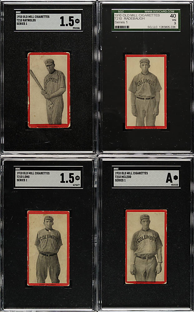 1910 T210 Old Mill Tobacco "Series 1" Collection (13) Including Six SGC-Graded Cards