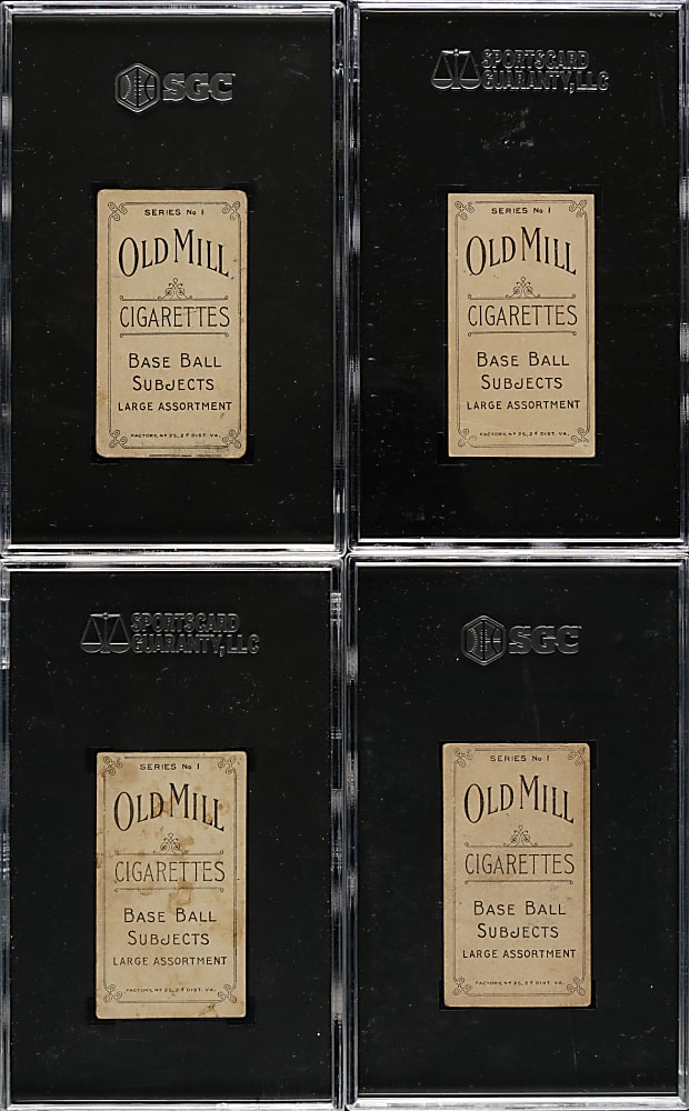 1910 T210 Old Mill Tobacco "Series 1" Collection (13) Including Six SGC-Graded Cards