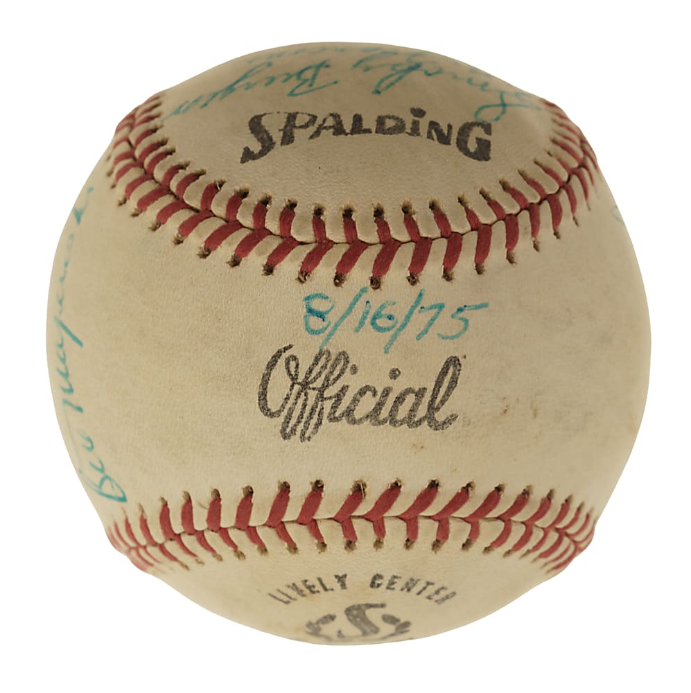 Hall of Fame and Star Multi-Signed Baseball with Mickey Mantle and Joe DiMaggio - Beckett