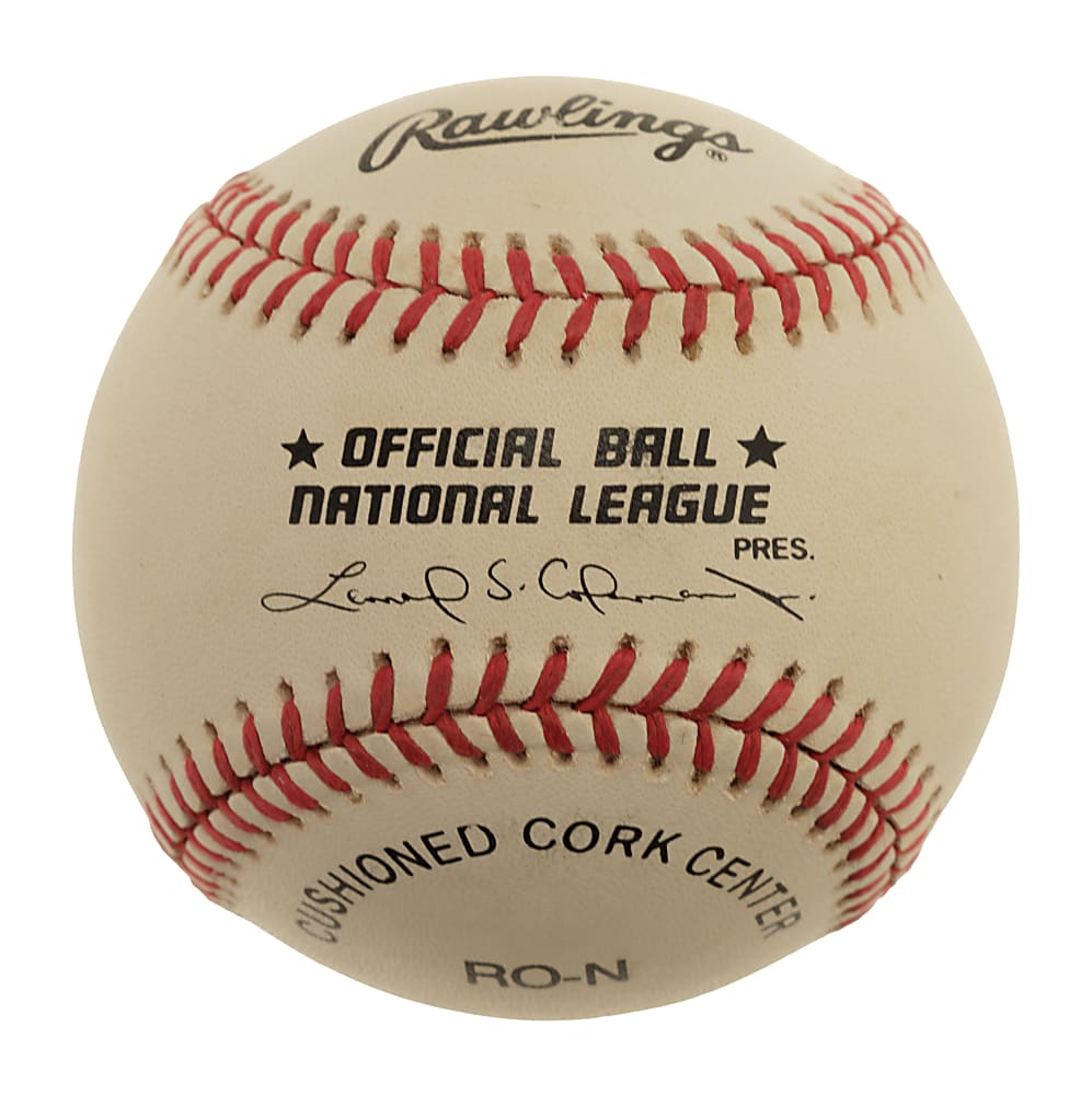 Sports Commentators Multi-Signed Baseball with Skip Caray and Ernie Johnson