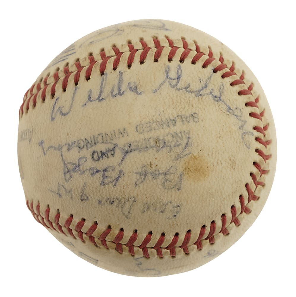 1970s Hall of Fame and Stars Multi-Signed Baseball with Bob Feller, Lloyd Waner, and Paul Dean