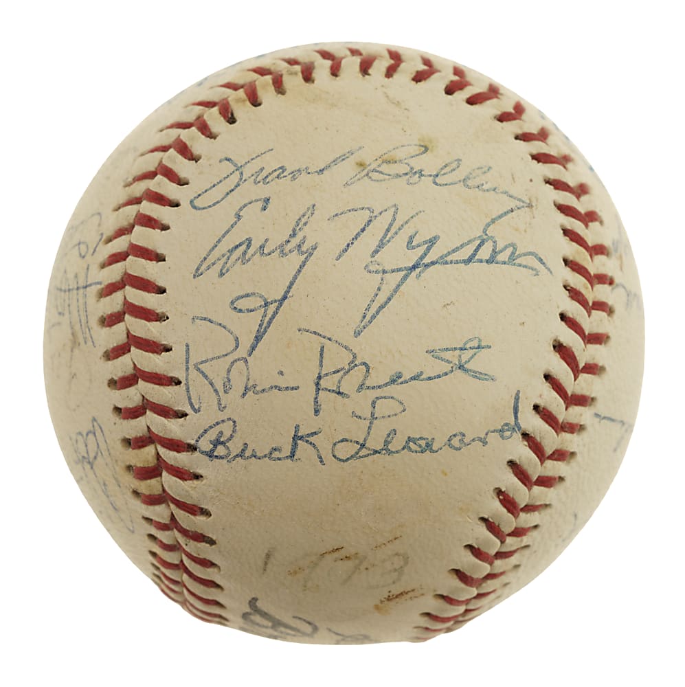 Hall of Fame and Star Multi-Signed Baseball with Mickey Mantle, Stan Musial, and Pee Wee Reese - Beckett