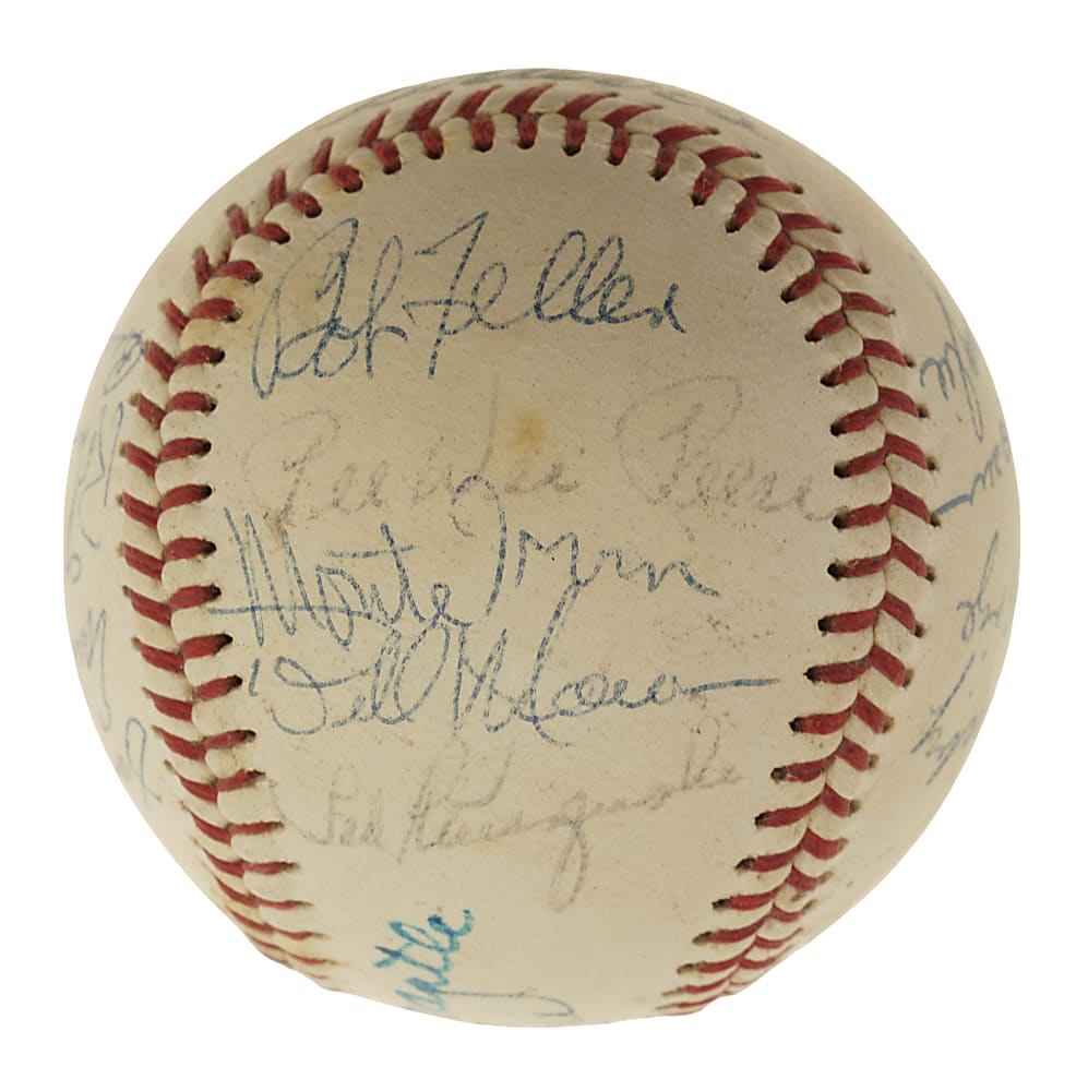 Hall of Fame and Star Multi-Signed Baseball with Mickey Mantle, Stan Musial, and Pee Wee Reese - Beckett