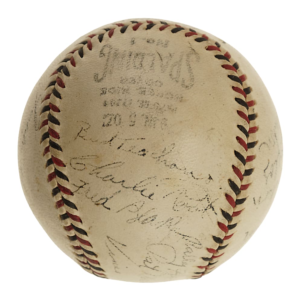 1931 Chicago Cubs Team-Signed Baseball with Kiki Cuyler, Gabby Harnett, and Hack Wilson - JSA