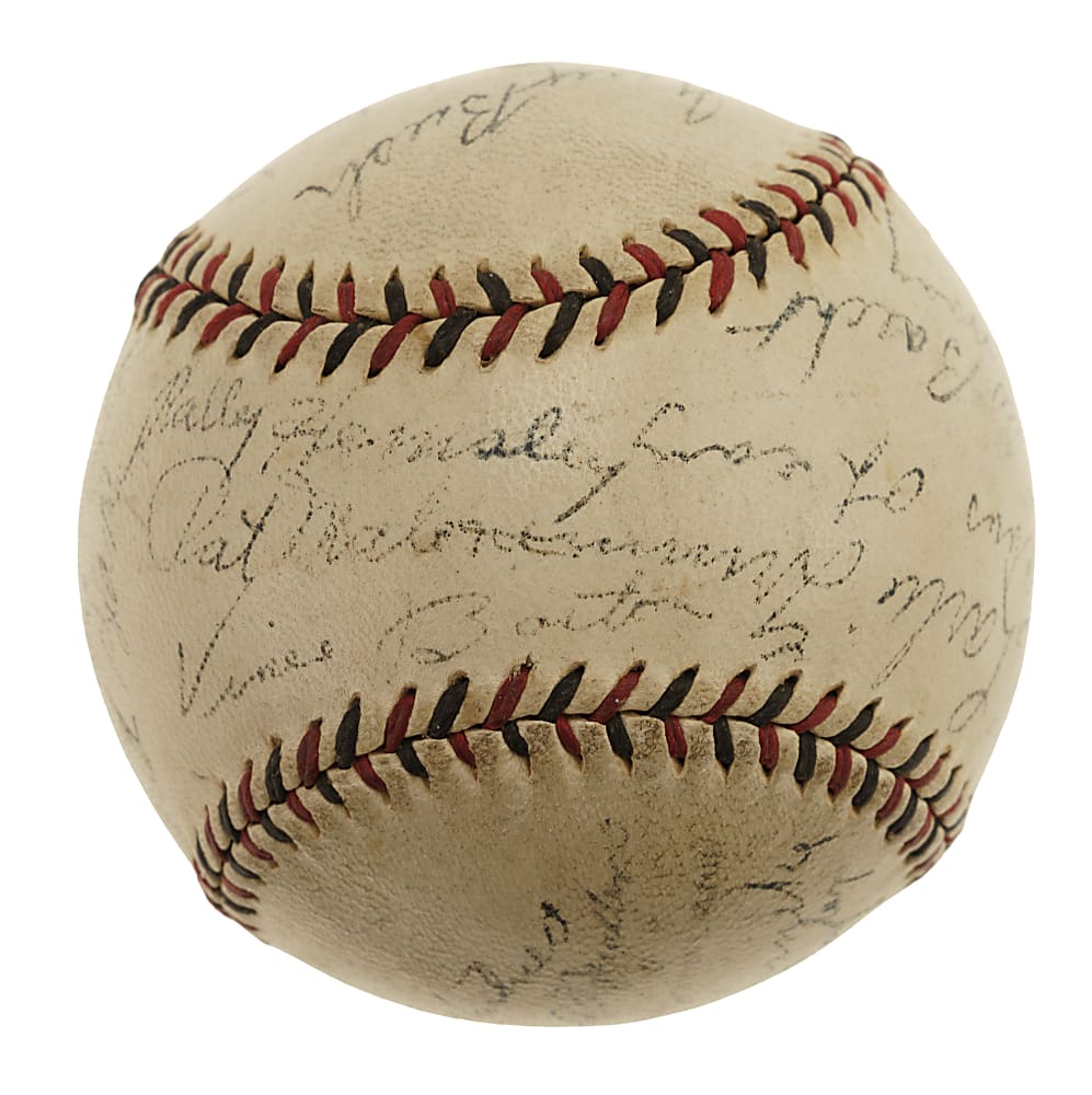 1931 Chicago Cubs Team-Signed Baseball with Kiki Cuyler, Gabby Harnett, and Hack Wilson - JSA