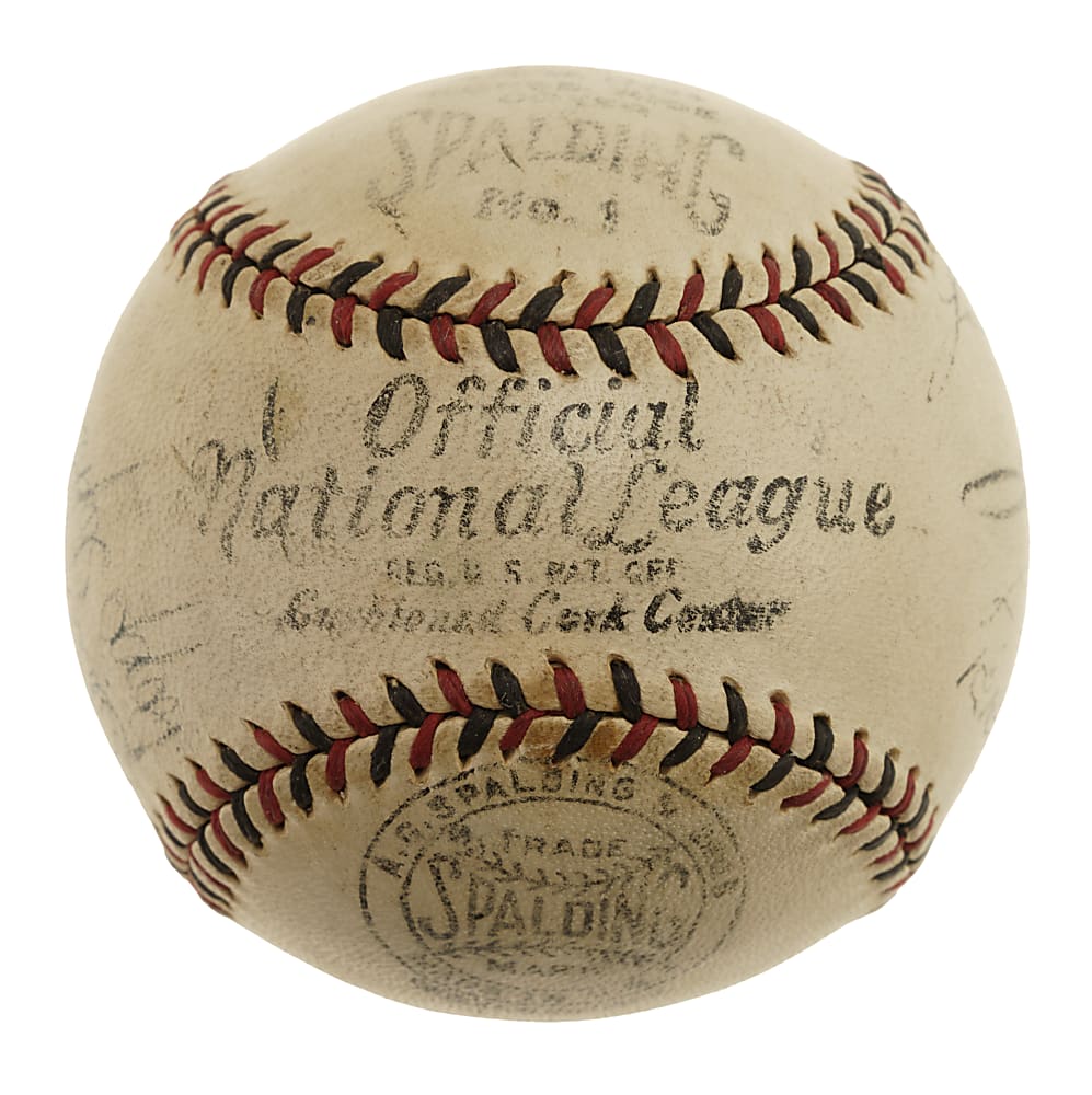 1931 Chicago Cubs Team-Signed Baseball with Kiki Cuyler, Gabby Harnett, and Hack Wilson - JSA