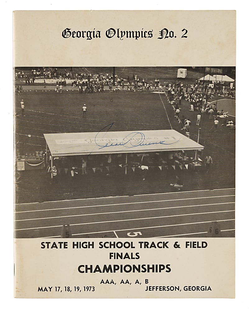 1973 Georgia High School Track and Field State Finals Program Signed by Jesse Owens