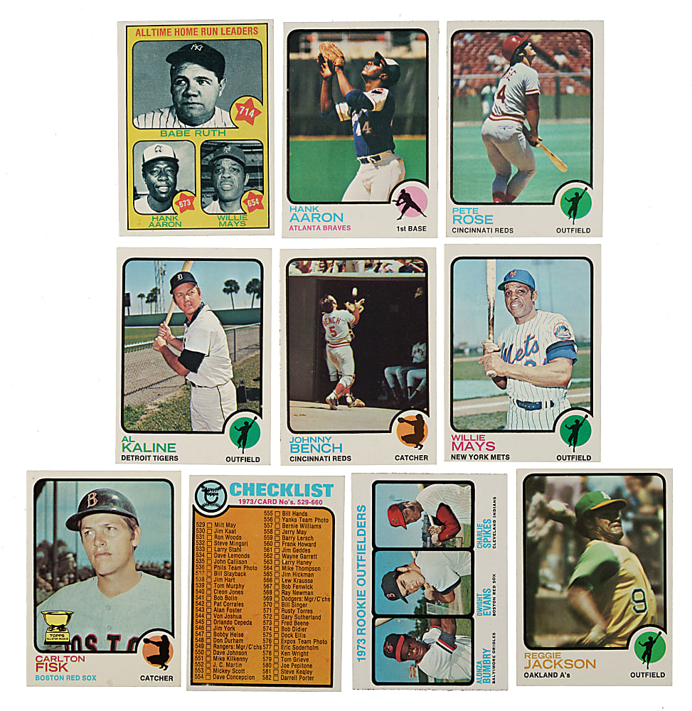 High-Grade 1973 Topps Complete Set (660) Plus Team Checklists Complete Set (24)