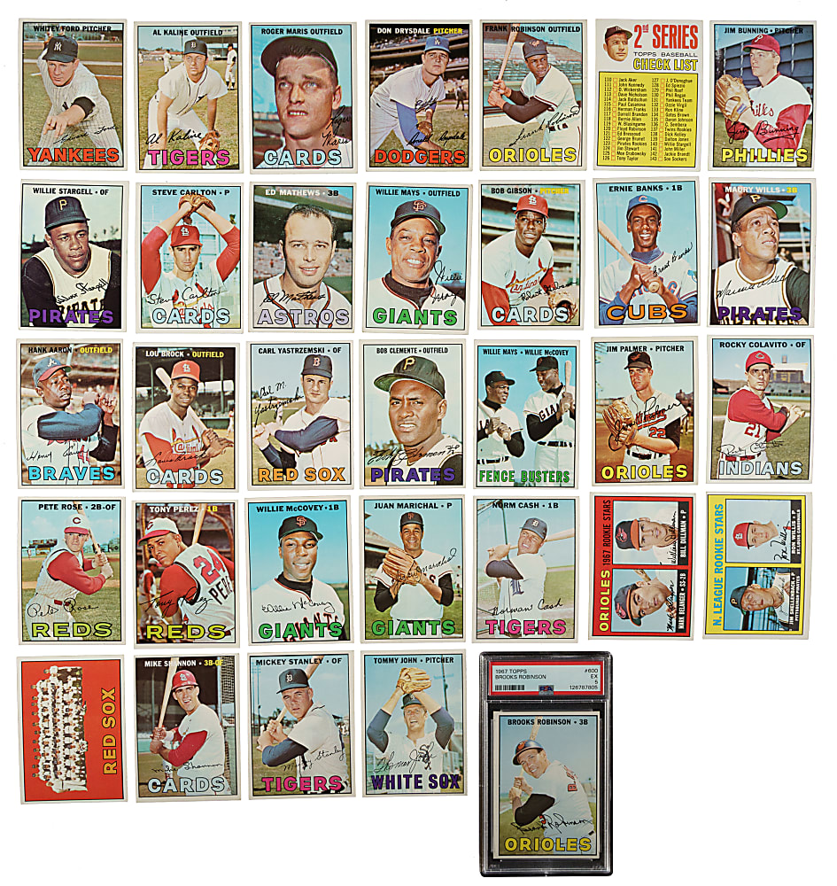 1967 Topps Complete Set (609) Plus Complete Pin-Ups Set (32)