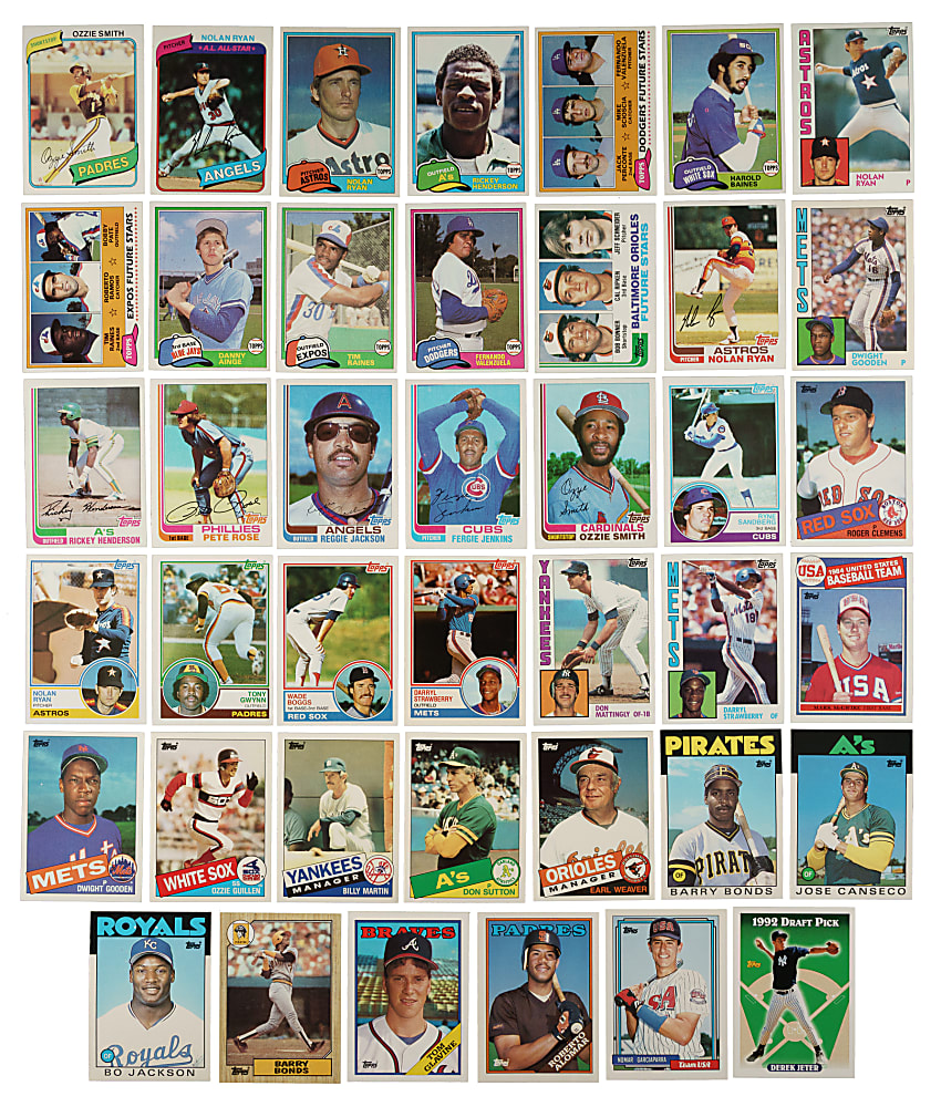 High-Grade 1980 to 2001 Topps and Topps Traded Complete Set Collection (37 Sets, 17,283 Cards)
