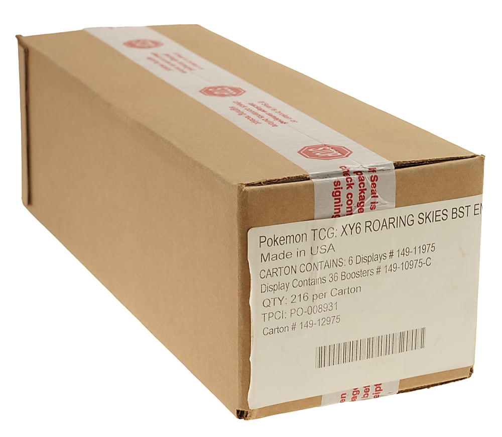 2015 Pokemon XY Roaring Skies Factory-Sealed Unopened Booster Box Case (6 Boxes, 216 Packs)