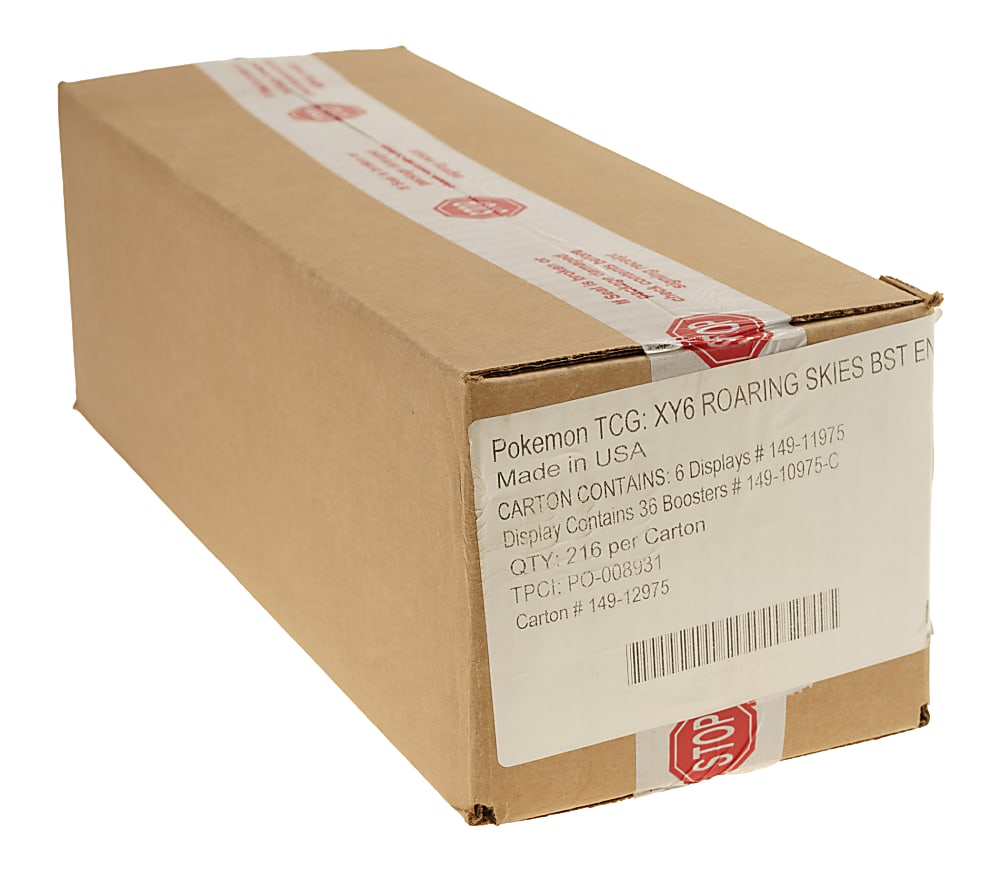 2015 Pokemon XY Roaring Skies Factory-Sealed Unopened Booster Box Case (6 Boxes, 216 Packs)