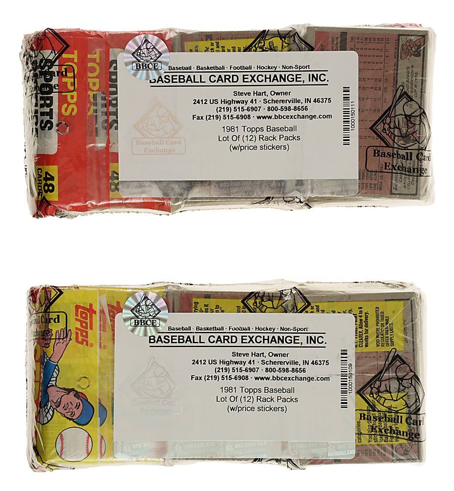 1981 Topps Unopened Rack Collection (24 Packs) - BBCE