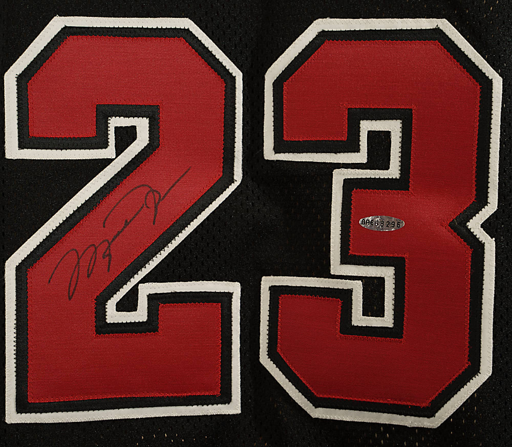 Michael Jordan Signed Chicago Bulls Jersey - Upper Deck and JSA