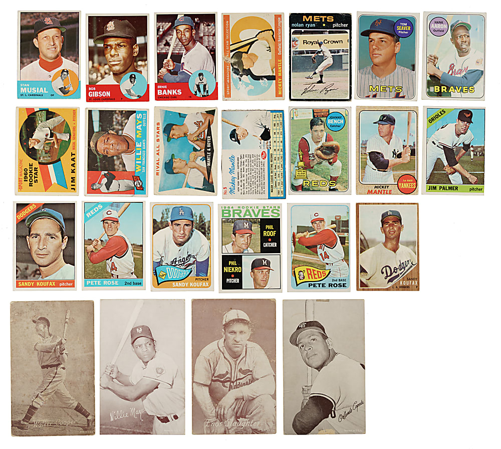 1960 to 1975 Topps, Fleer, and Post Cereal Shoebox Collection (752) Including 262 Hall of Famers