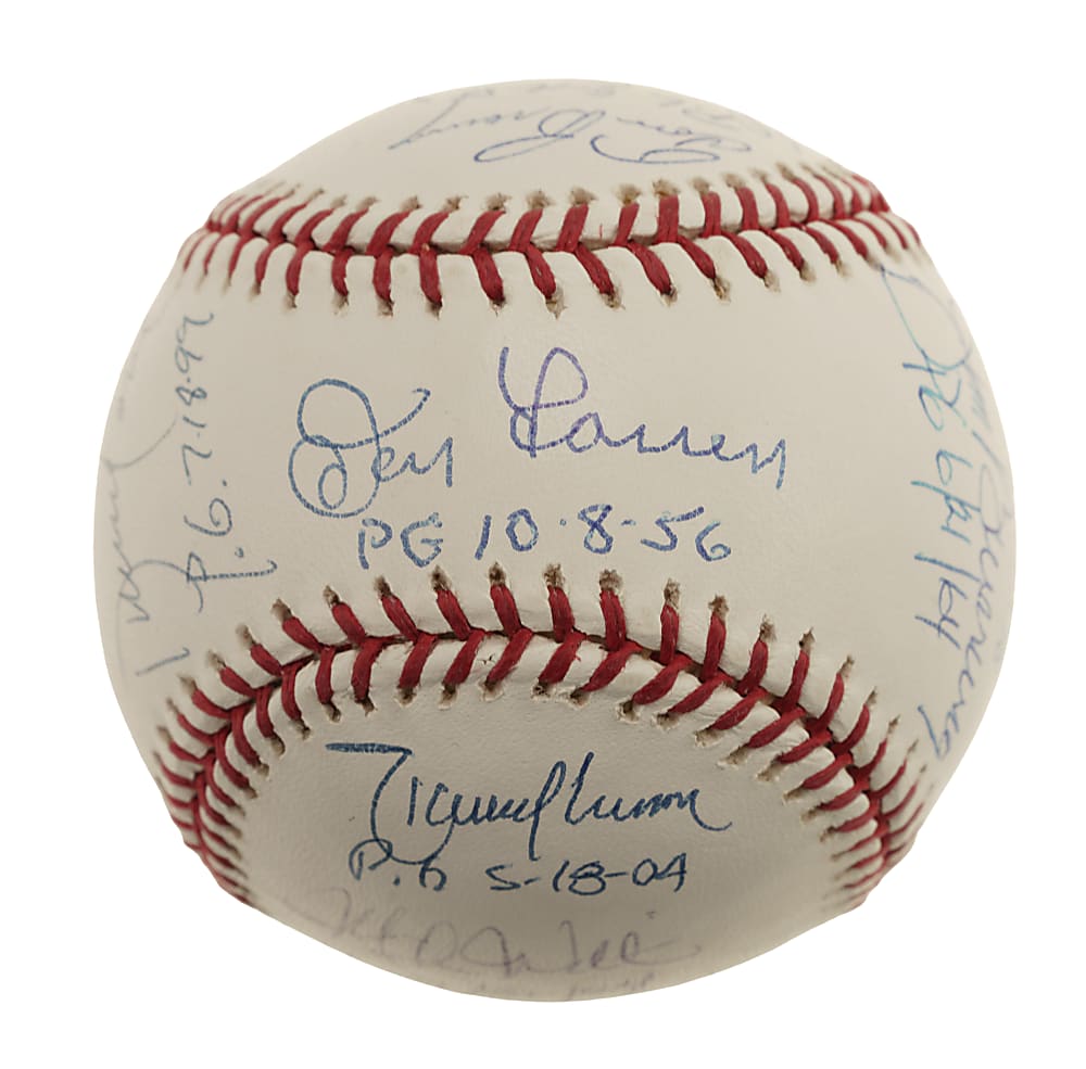 Perfect Game Pitchers Multi-Signed Baseball (11 Signatures) Including Sandy Koufax