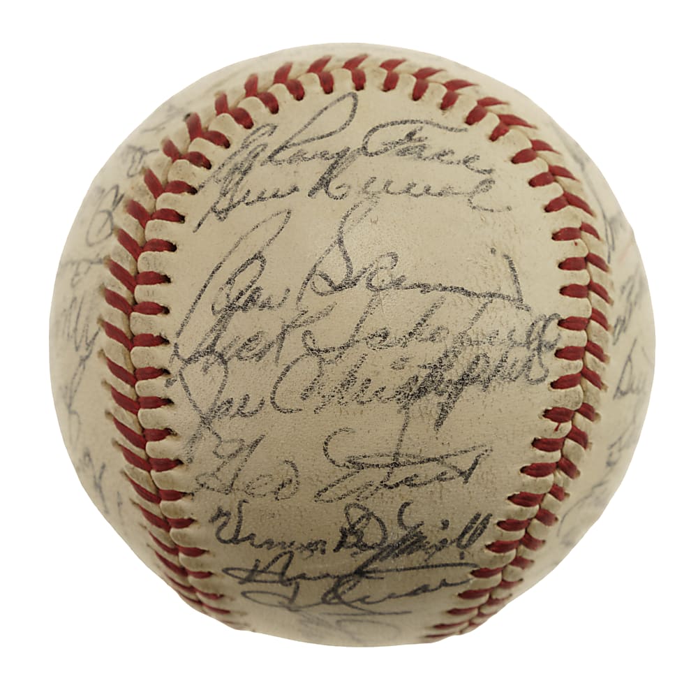 1960 Pittsburgh Pirates World Champions Team-Signed Baseball with Roberto Clemente - JSA