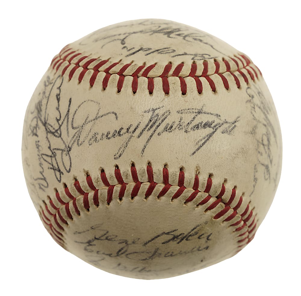 1960 Pittsburgh Pirates World Champions Team-Signed Baseball with Roberto Clemente - JSA