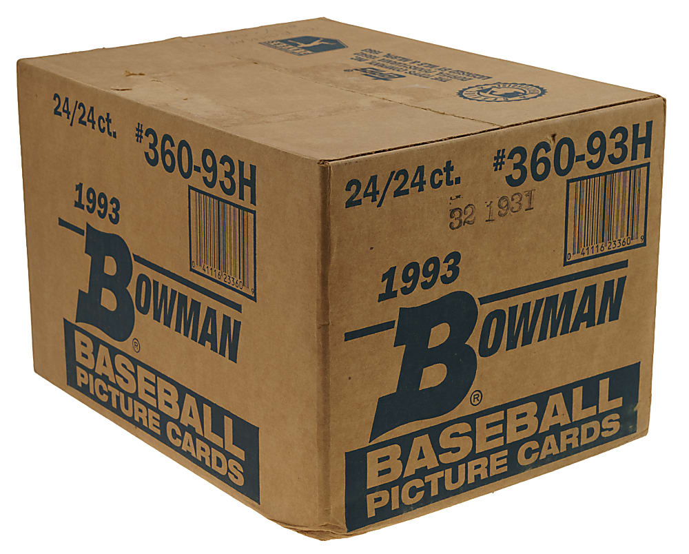1993 Bowman Factory-Sealed Unopened Wax Case (24 Boxes) - Derek Jeter Rookie Year