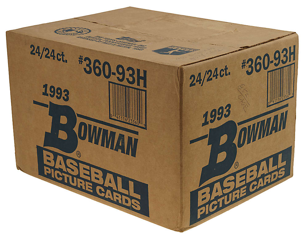 1993 Bowman Factory-Sealed Unopened Wax Case (24 Boxes) - Derek Jeter Rookie Year