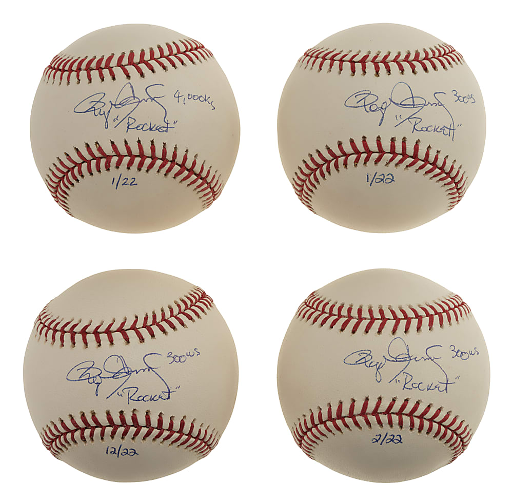 Roger Clemens Single-Signed Baseball Collection with Multiple Inscriptions (9) - MLB