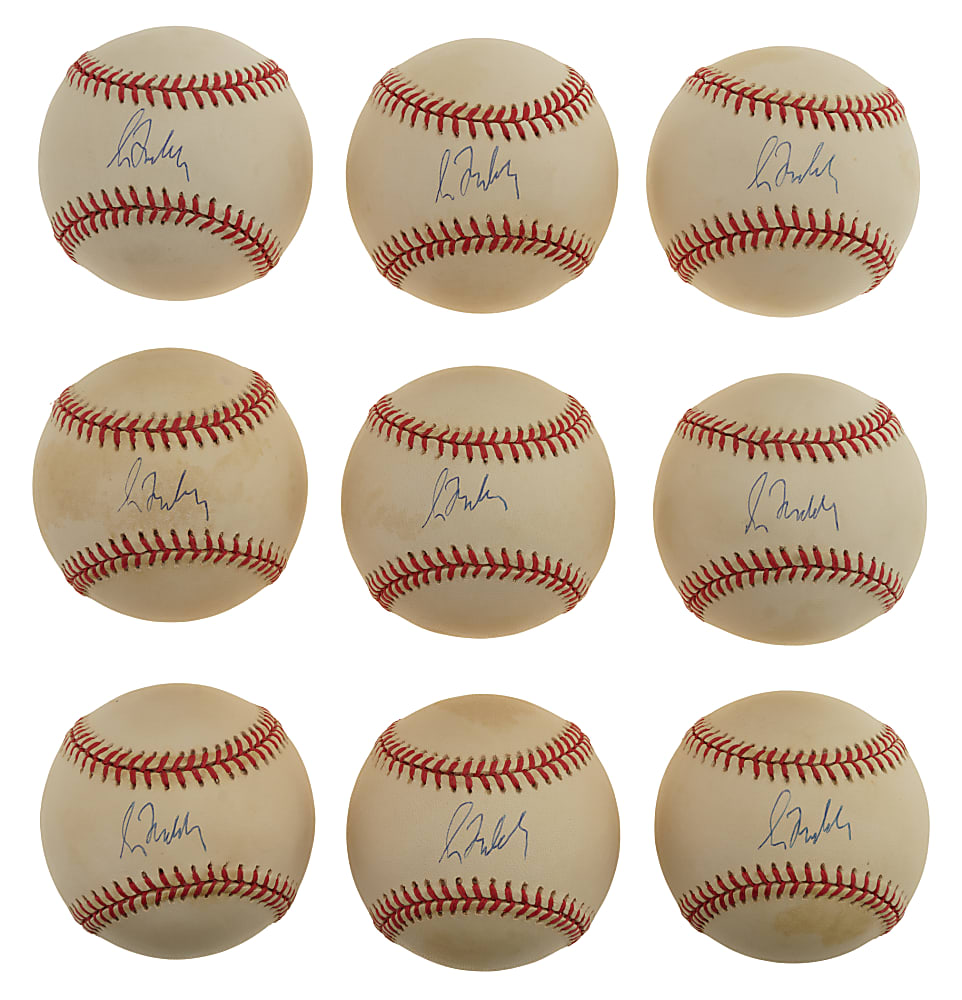 Greg Maddux Single-Signed Baseball Collection (9) - PSA/DNA