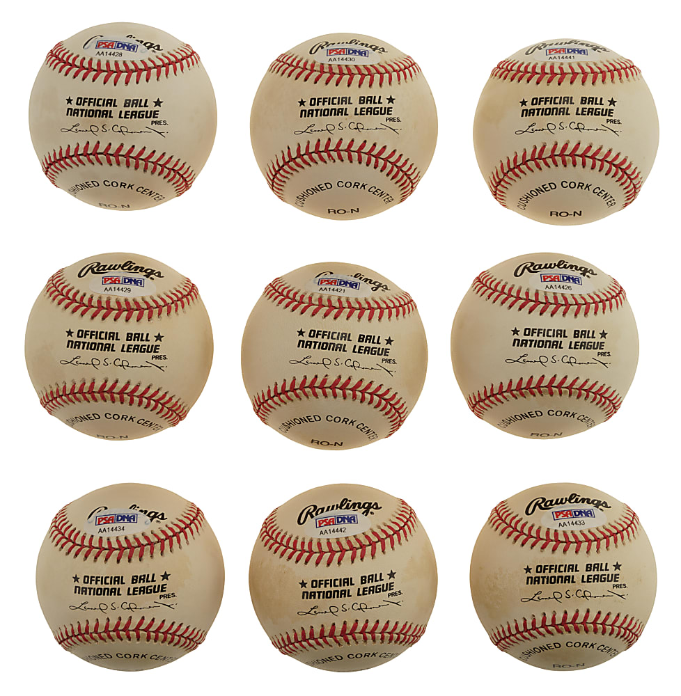 Greg Maddux Single-Signed Baseball Collection (9) - PSA/DNA
