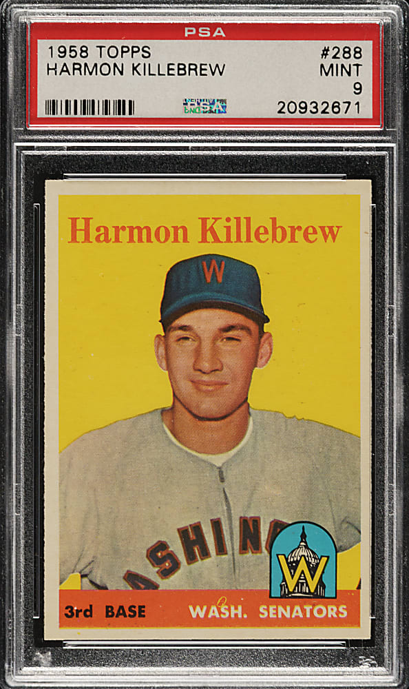 1958 Topps #288 Harmon Killebrew PSA MINT 9 - Highest Graded!