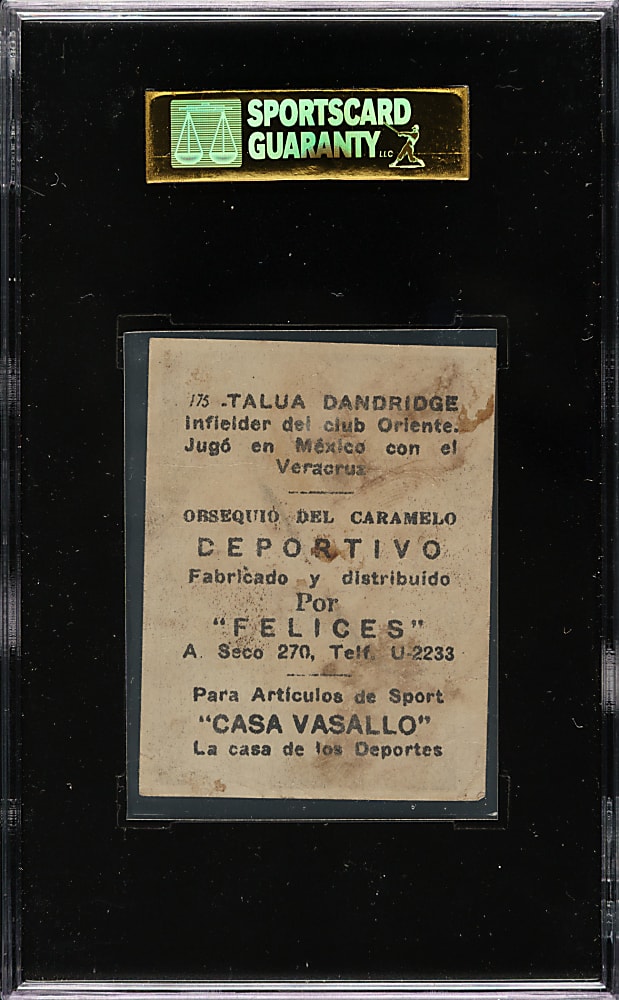 1946-1947 Caramelo Deportivo #175 Ray Dandridge SGC POOR 10