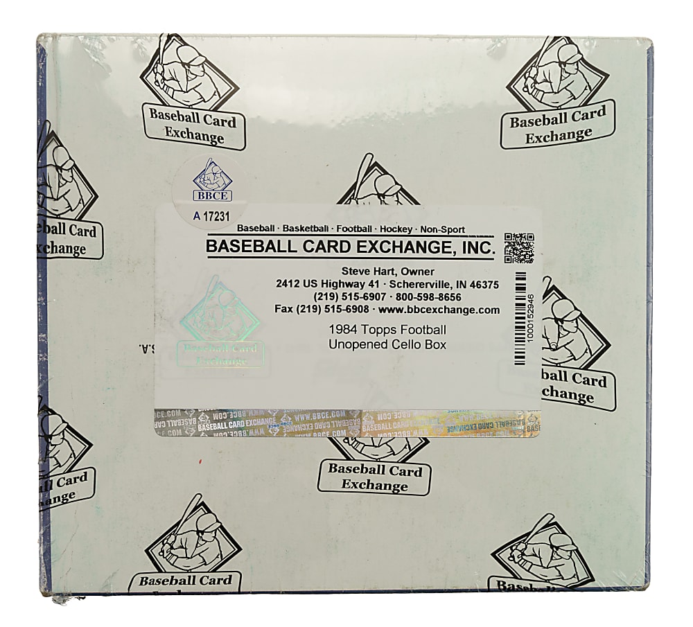 1984 Topps Football Unopened Cello Box (24 Packs) - BBCE
