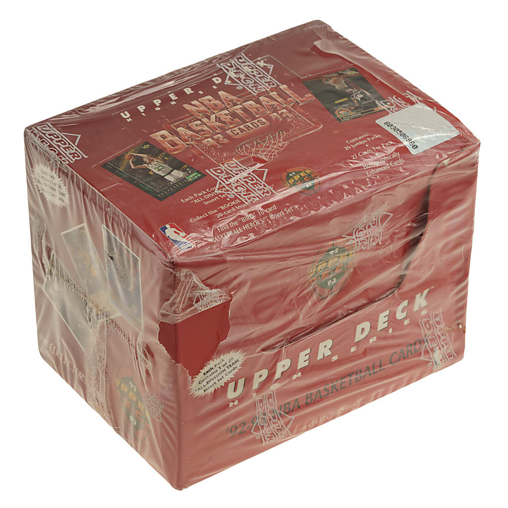 1992-1993 Upper Deck Basketball Second Series Factory-Sealed Unopened Jumbo Box (20 Packs)