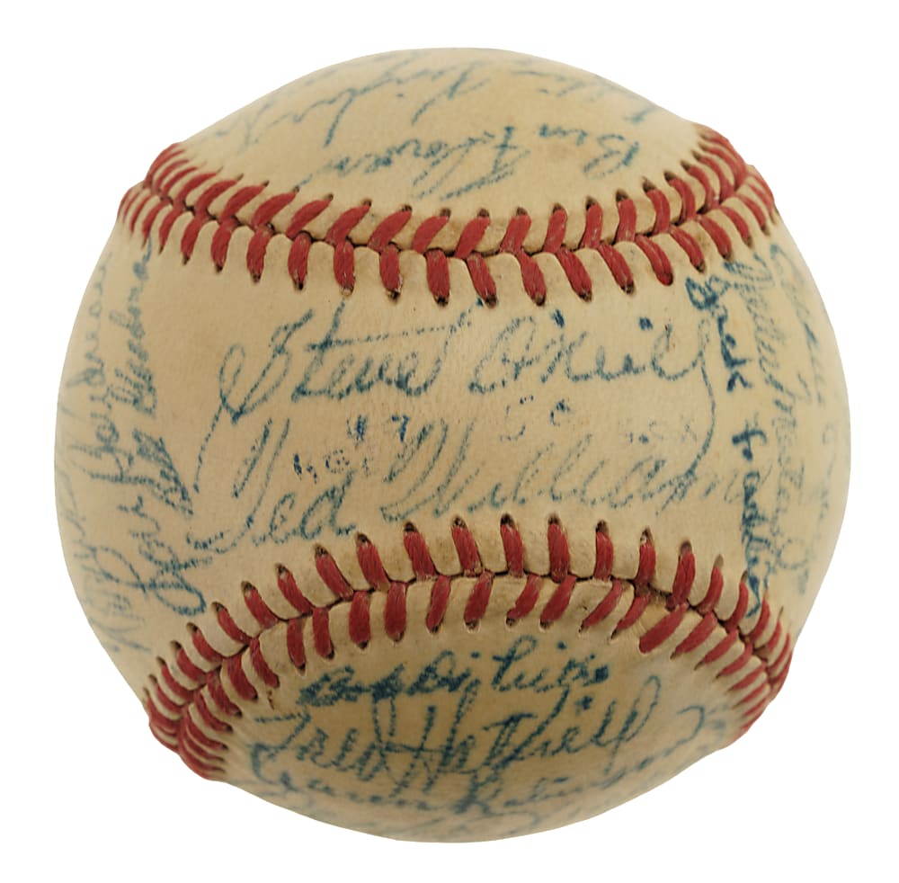 1951 Boston Red Sox Team-Signed Baseball with Ted Williams and Bobby Doerr - JSA