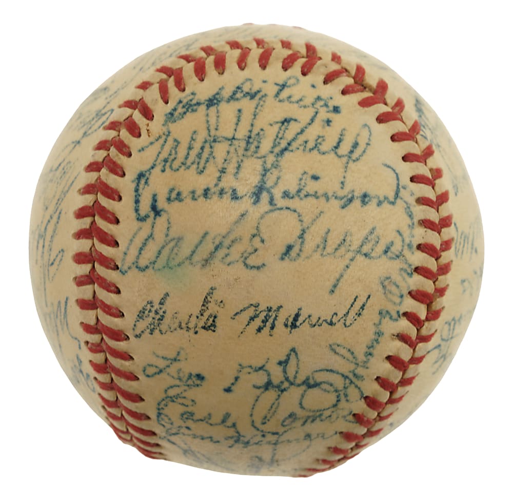 1951 Boston Red Sox Team-Signed Baseball with Ted Williams and Bobby Doerr - JSA