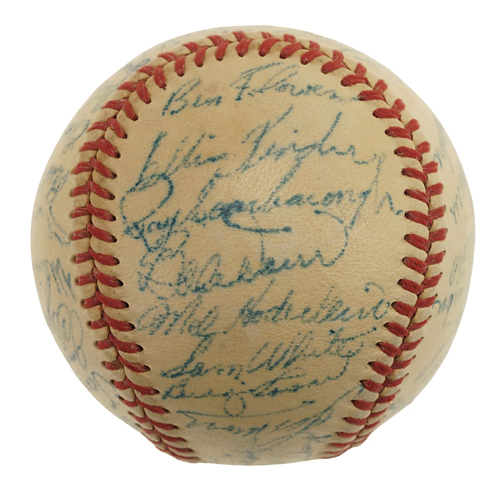1951 Boston Red Sox Team-Signed Baseball with Ted Williams and Bobby Doerr - JSA