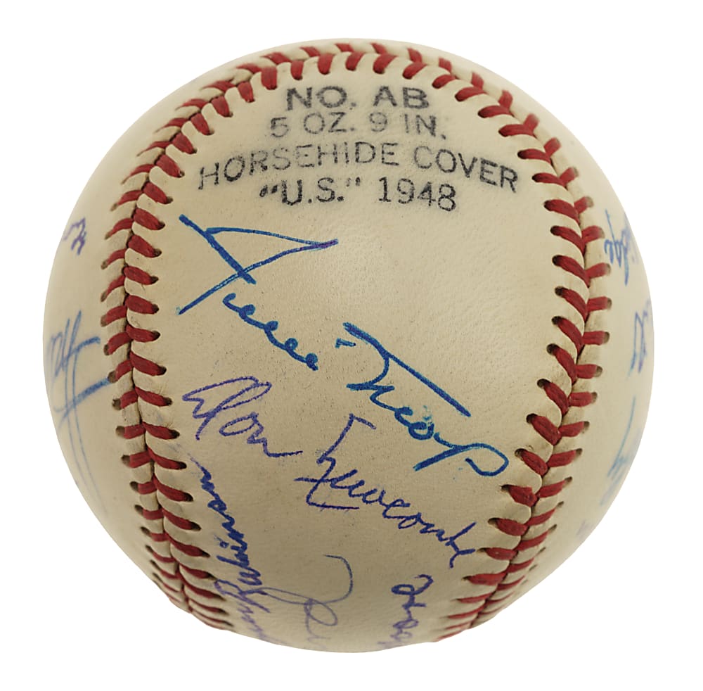 Negro League Hall of Famers and Stars Multi-Signed Baseball with Willie Mays, Larry Doby, and Monte Irvin