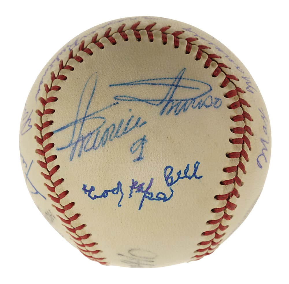 Negro League Hall of Famers and Stars Multi-Signed Baseball with Willie Mays, Larry Doby, and Monte Irvin